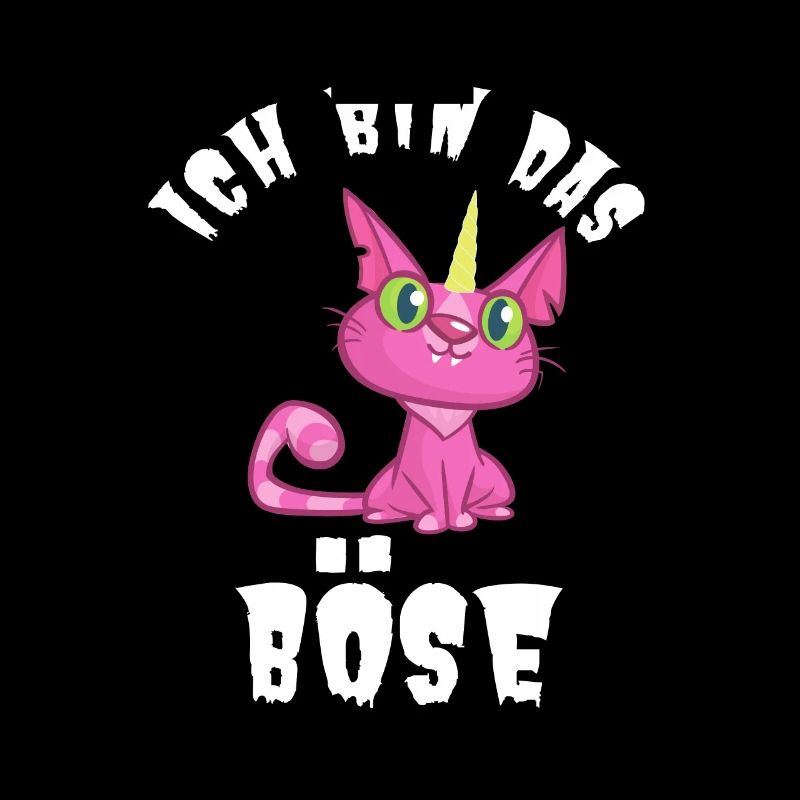 Ich bin das BÖSE Evil Katze Einhorn Kitty lustig