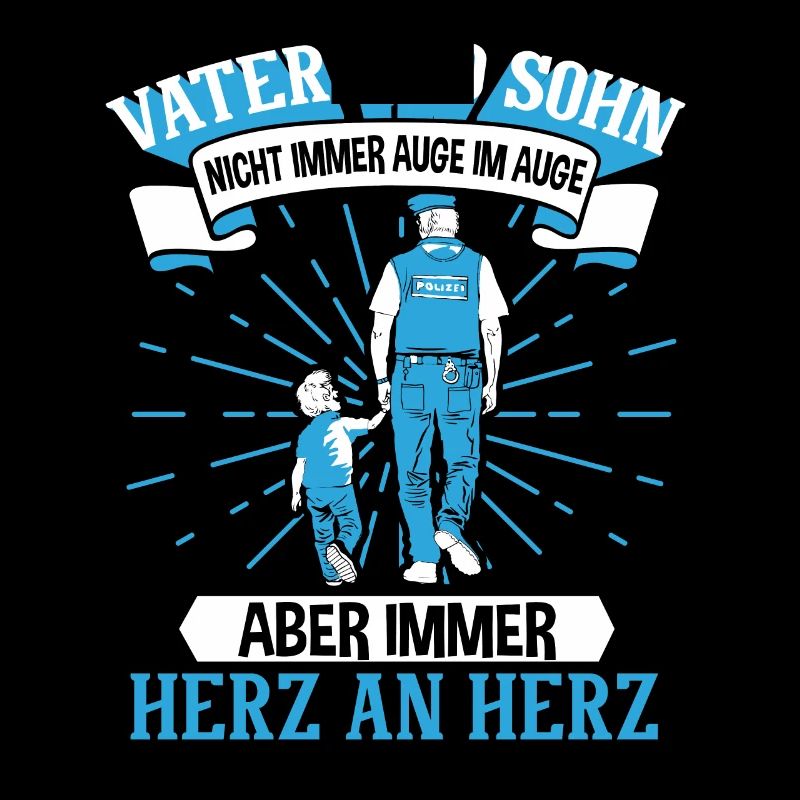 Polizei Papa Sohn Partnerlook