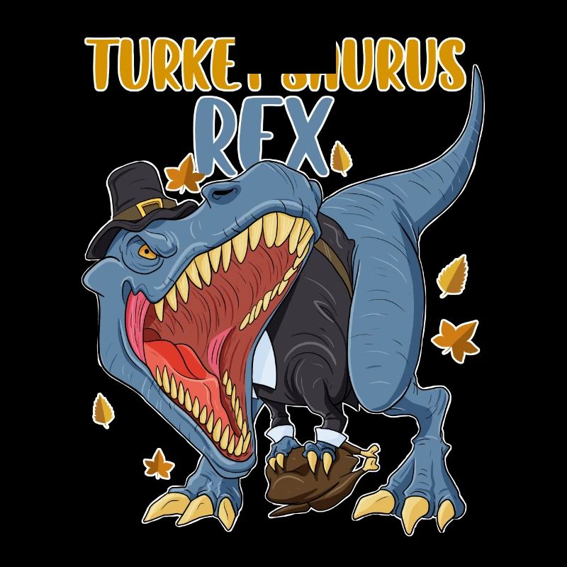 Turkey Saurus Rex I TRex Pilgrim Hat I Dinosaur