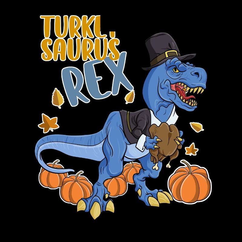 Turkey Saurus Rex I TRex Pilgrim Hat I Dinosaur