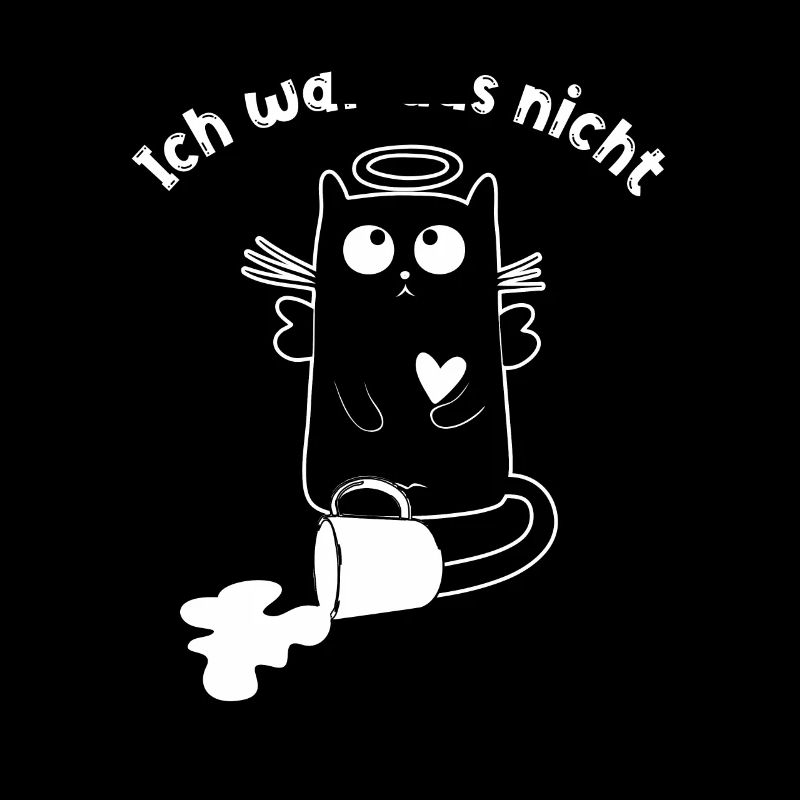 Lustiger Katzen Spruch süßes Kätzchen Engelchen