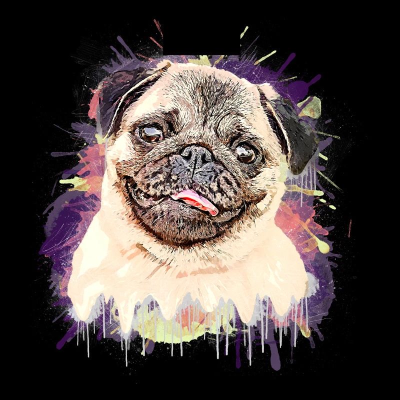 Mops Zeichnung