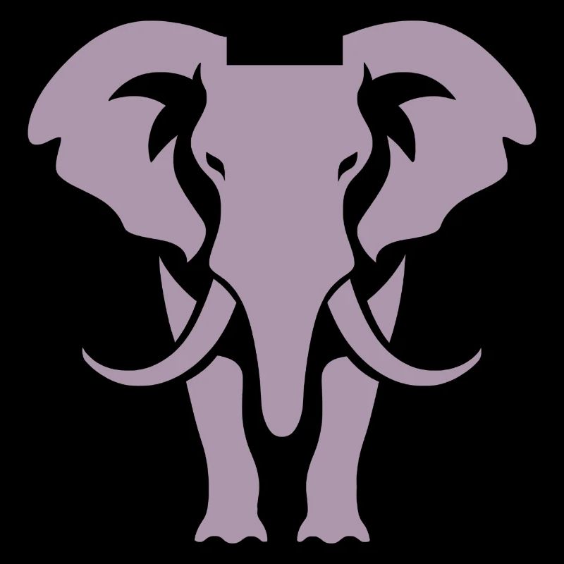 Elephant Silhouette White Logo