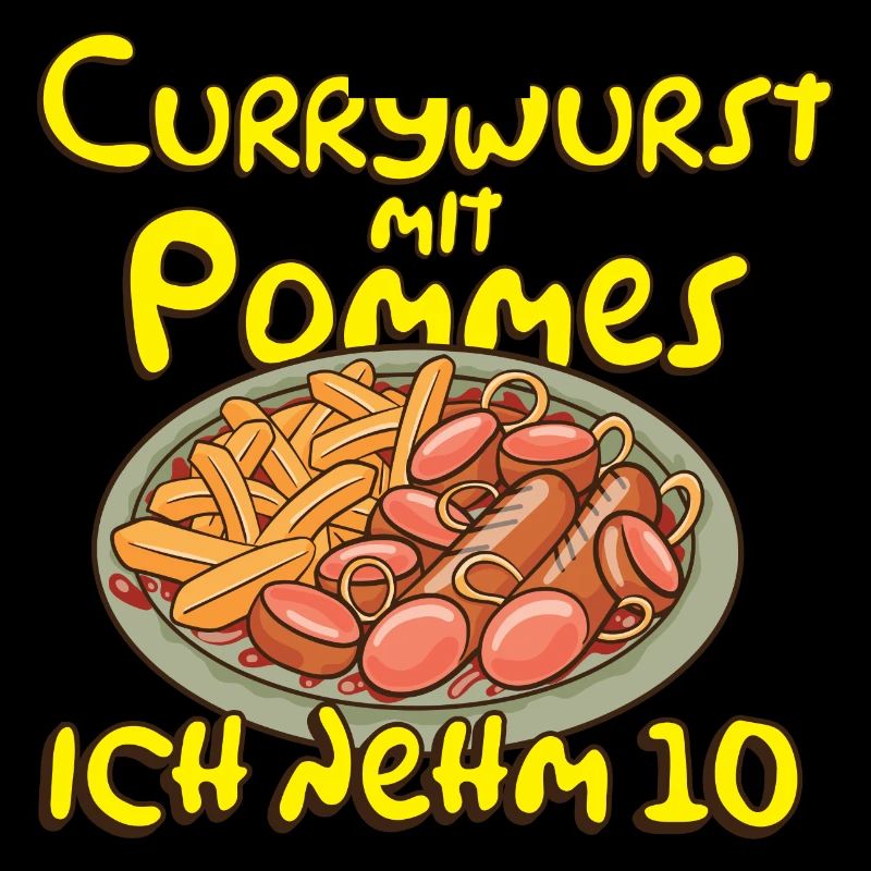 Currywurst mit Pommes Ich nehm 10 Geschenk
