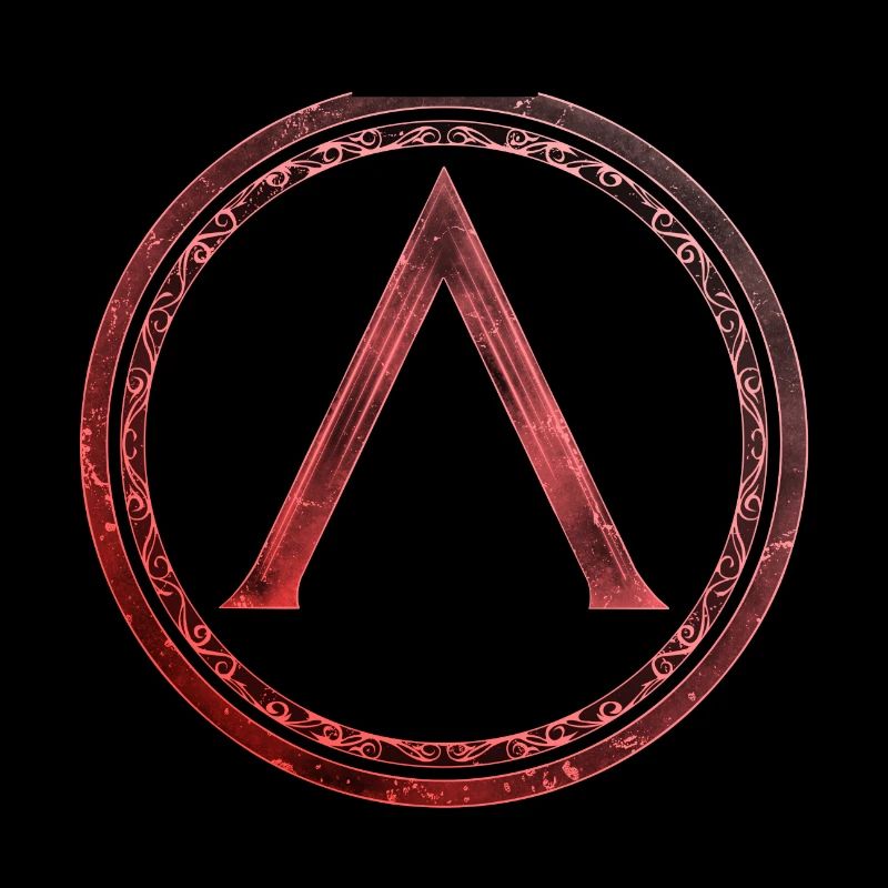 Symbole Sparta Lambda Feu celtique rouge