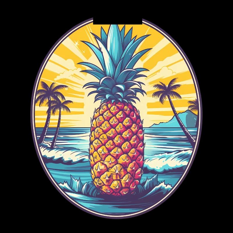 Pineapple Beach - Blumen Sommerurlaub Tee