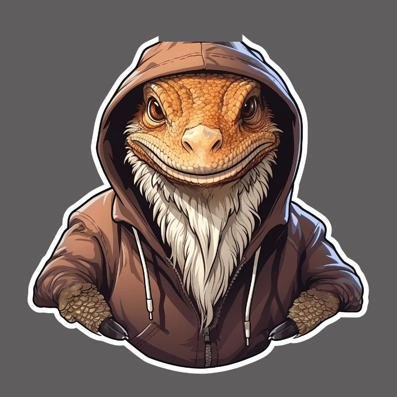 Coole Bartagame in Freizeitkleidung