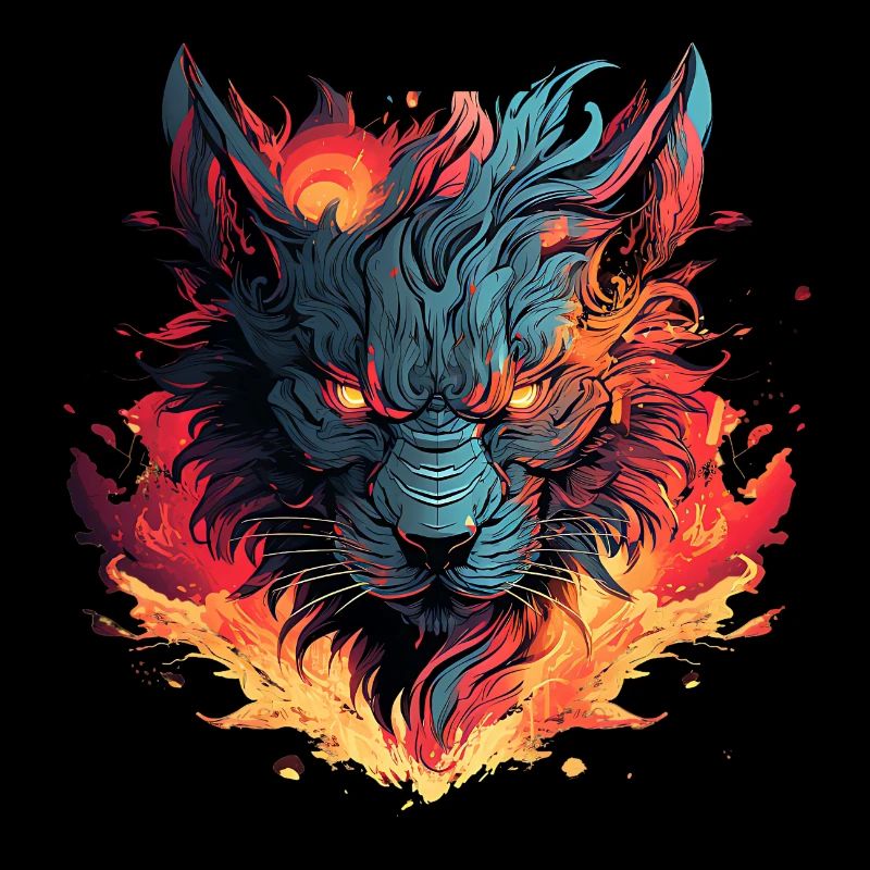 Flammenwolf der Hölle