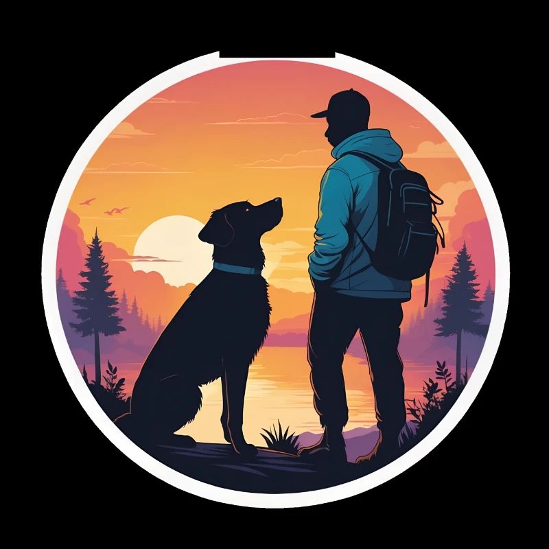 Begleiter bei Sonnenuntergang