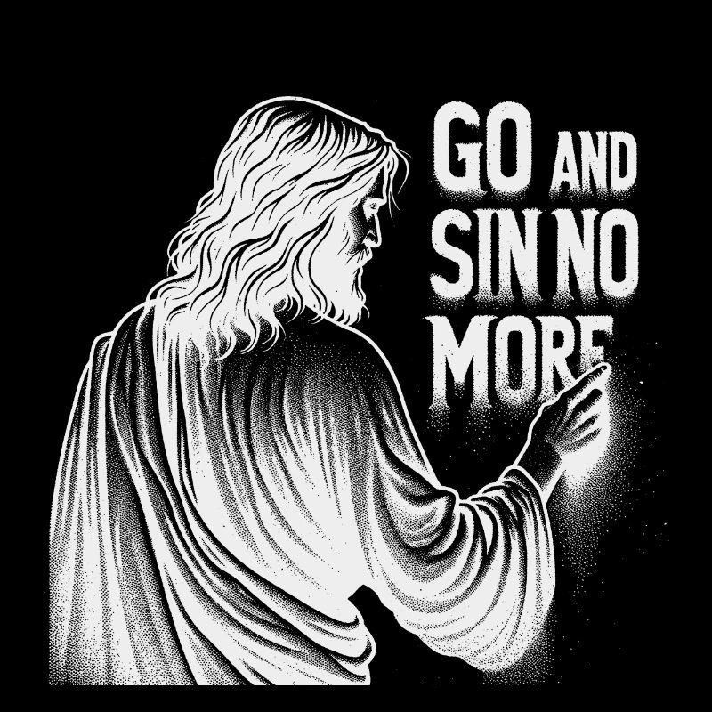 Go and Sin No More Inspirational Christian Design