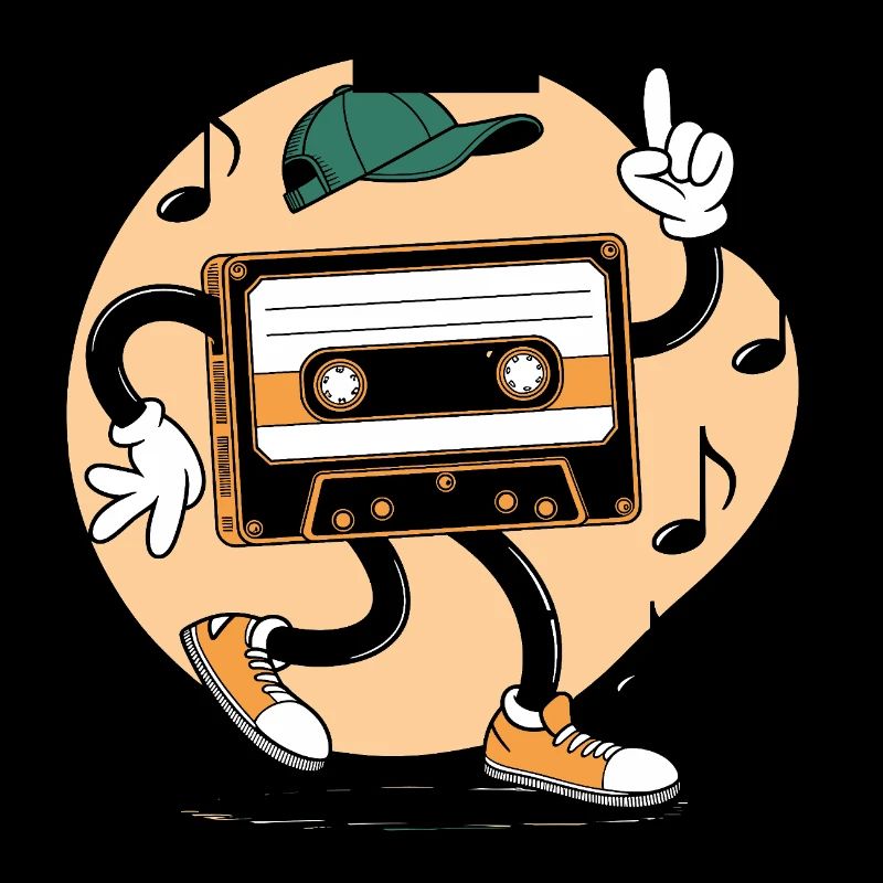 Dancing Cassette Tape (Vintage Style)
