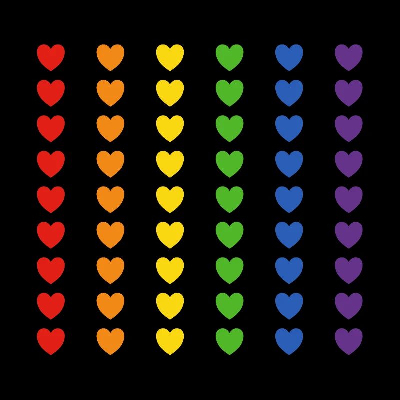 Regenbogen Flagge Herzen