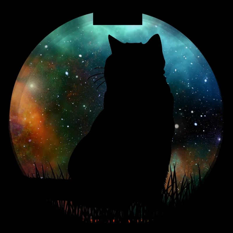 Mignon chat de l’espace galactique