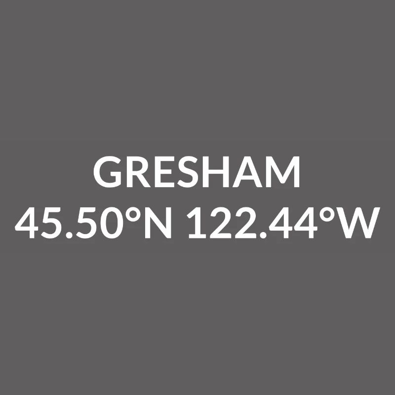 Coordonnées de Gresham, Oregon, États-Unis