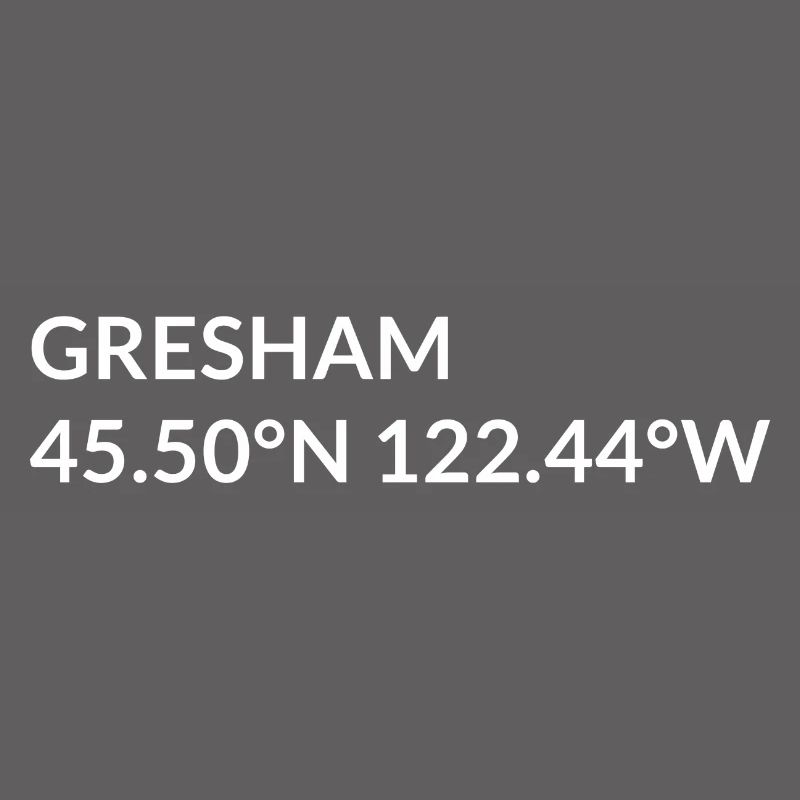 Coordonnées de Gresham, Oregon, États-Unis