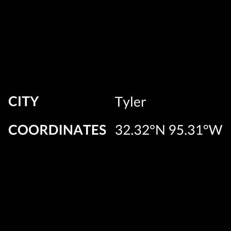 Tyler, Texas, USA coordinates