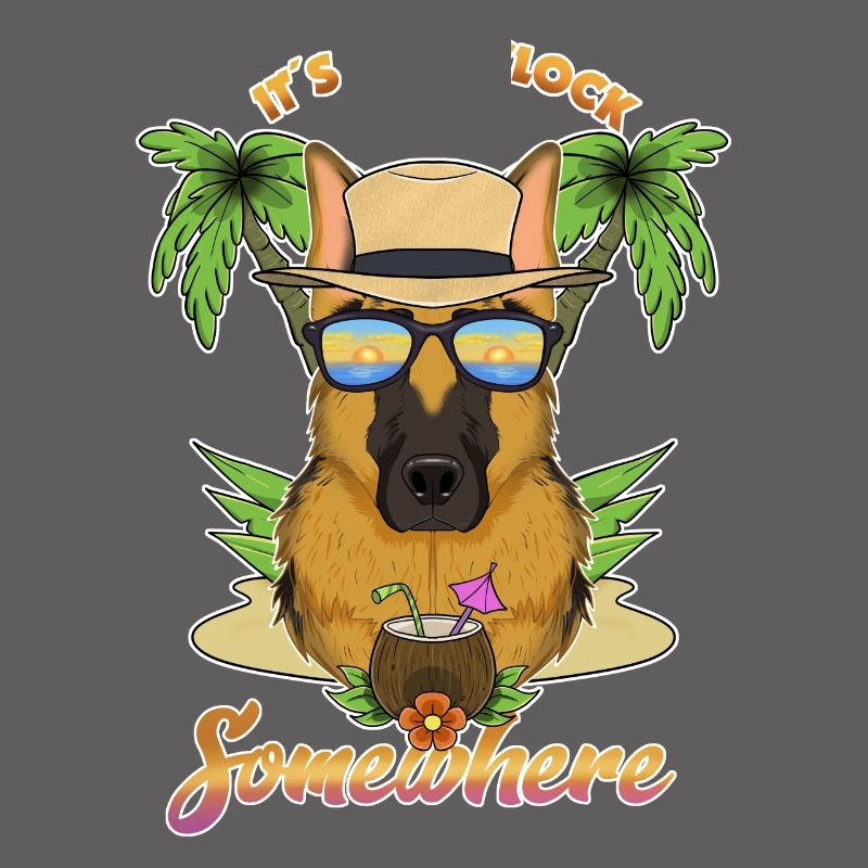 It Is 5 OClock Somewhere Drinking German Shepherd