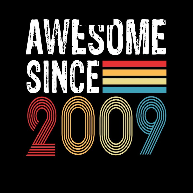 Awesome Since 2009 Geburtstag 2009 Vintage 2009