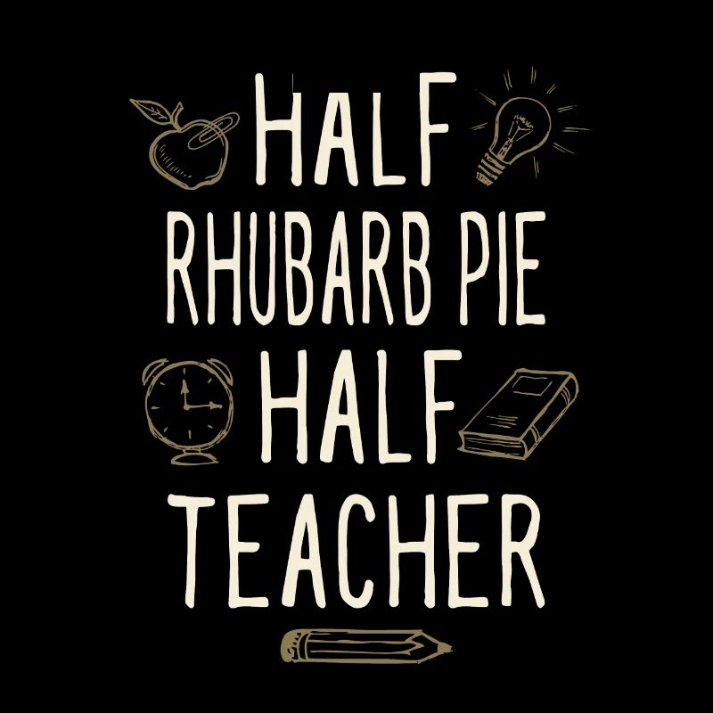 Moitié tarte à la rhubarbe moitié professeur drôle professeur