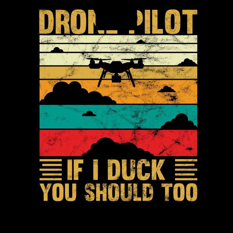 Drone pilot funny retro sky hobby pilot vintage