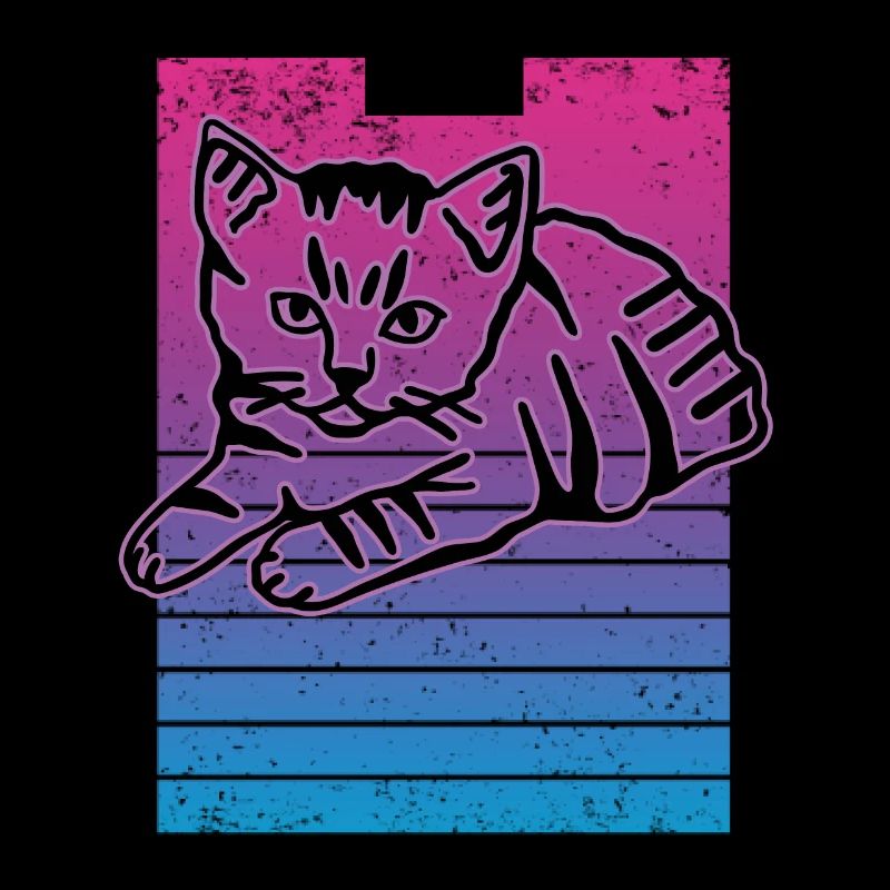 Chat graphique Retro Cat pour les propriétaires de chats