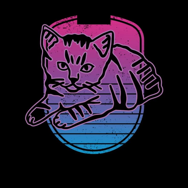 Chat graphique Retro Cat pour les propriétaires de chats