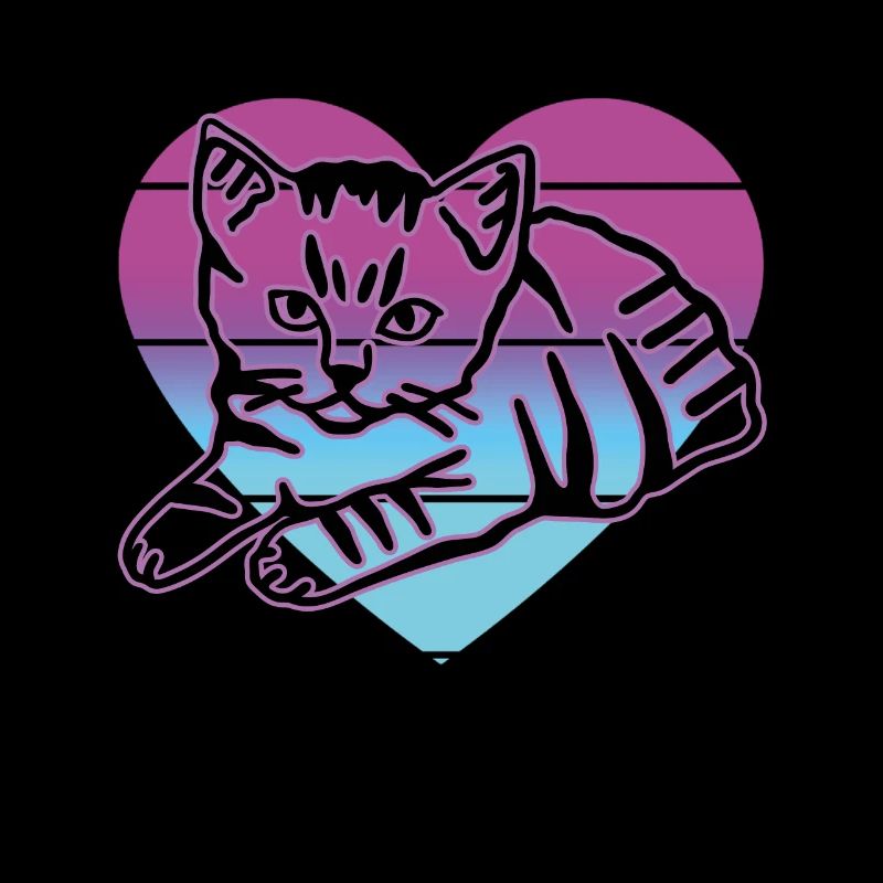 Chat rétro graphique chat pour les propriétaires de chats