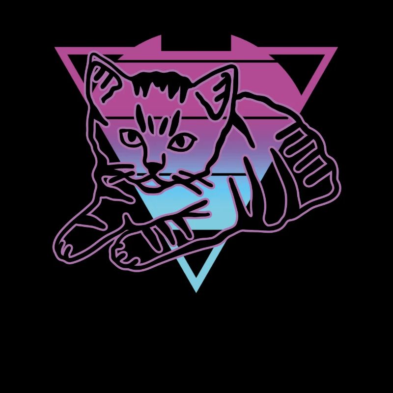 Chat graphique Retro Cat pour les propriétaires de chats