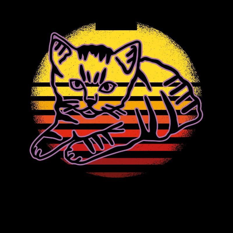 Chat graphique Retro Cat pour les propriétaires de chats