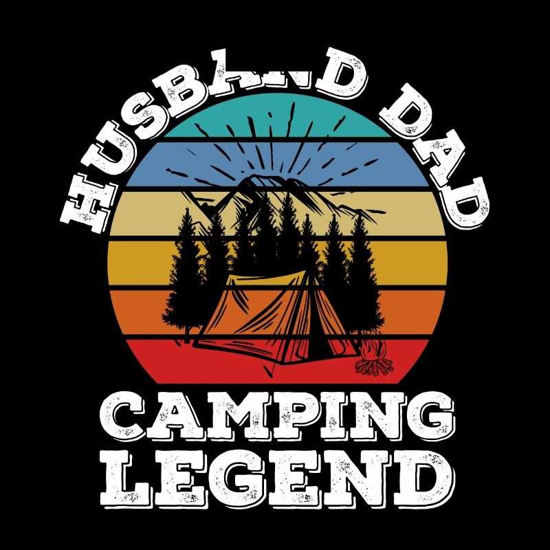 Husband Dad Camping Legend