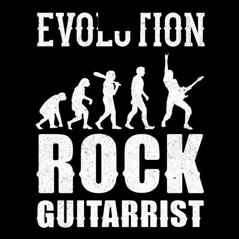 Human Evolution Guitar Band Retro Vintage