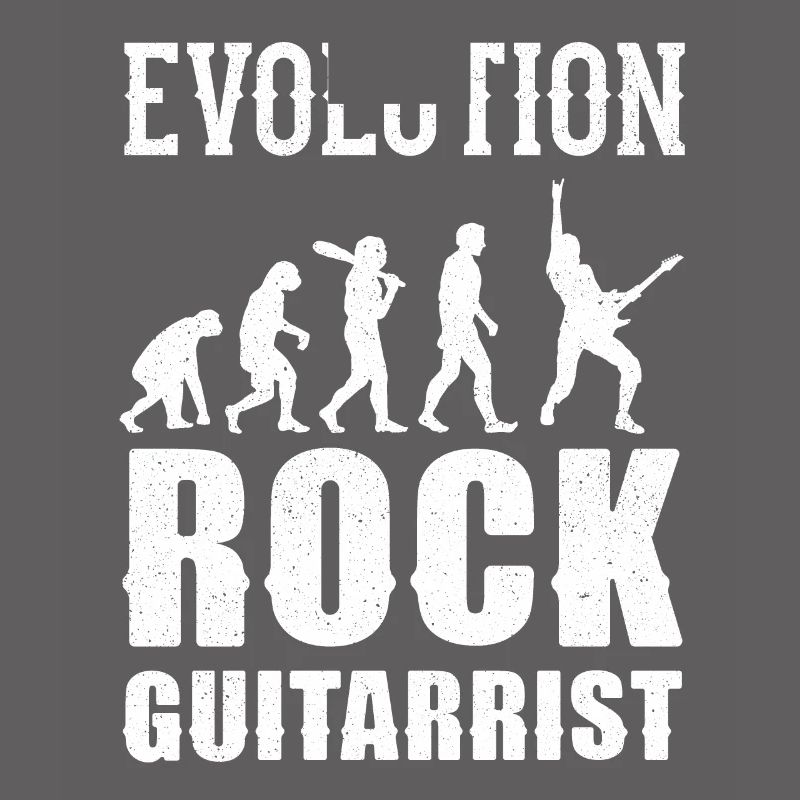 Human Evolution Guitar Band Retro Vintage