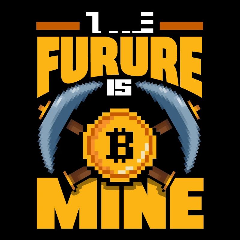 The Future Is Mine Retro Pixel Cryptocurrency