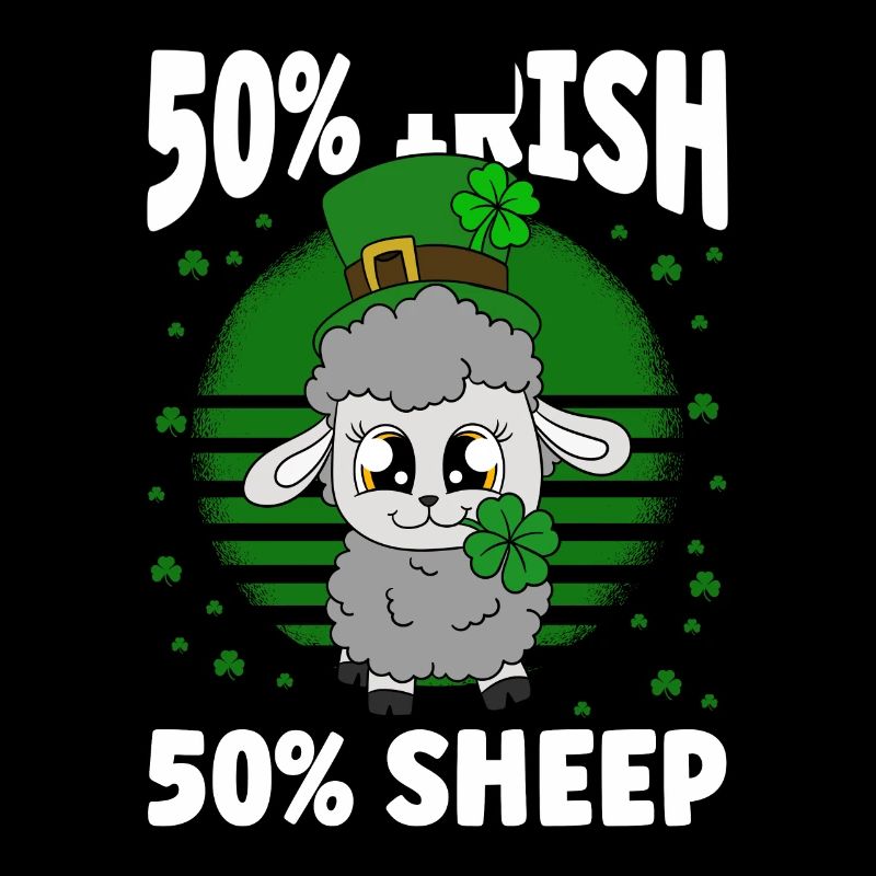 Sheep Shamrocks Saint Patrick's Day