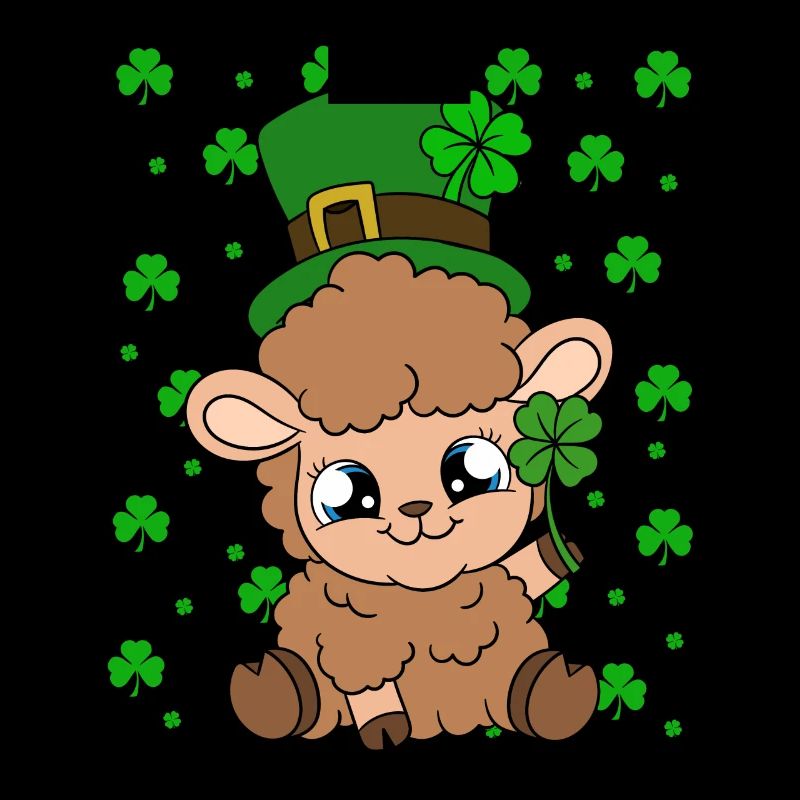 Sheep Shamrocks Saint Patrick's Day