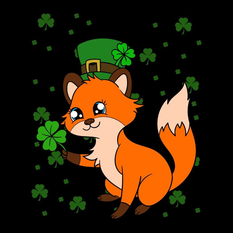 Mignon trèfle renard Saint-Patrick
