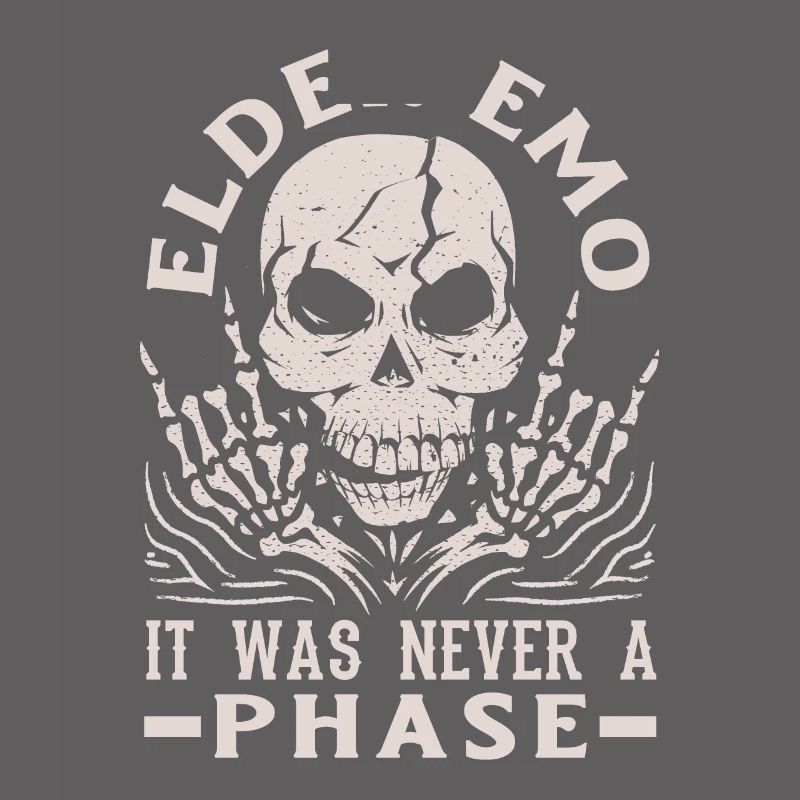 Elder Emo It Was Never A Phase Gothic Skeleton