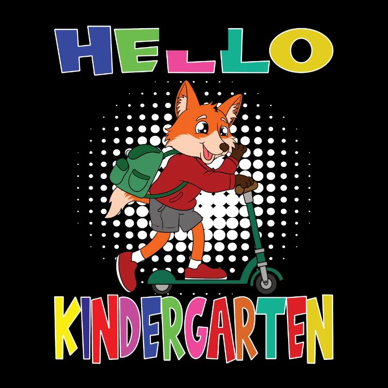 Bonjour Kindergarten Fox avec scooter