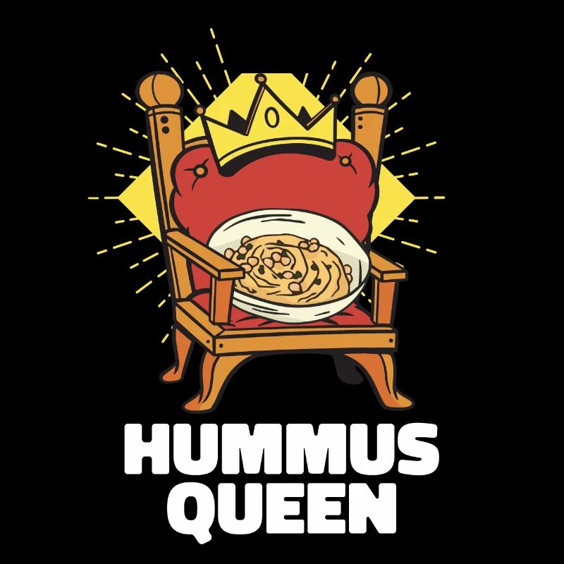 Funny Hummus Chickpeas Queen