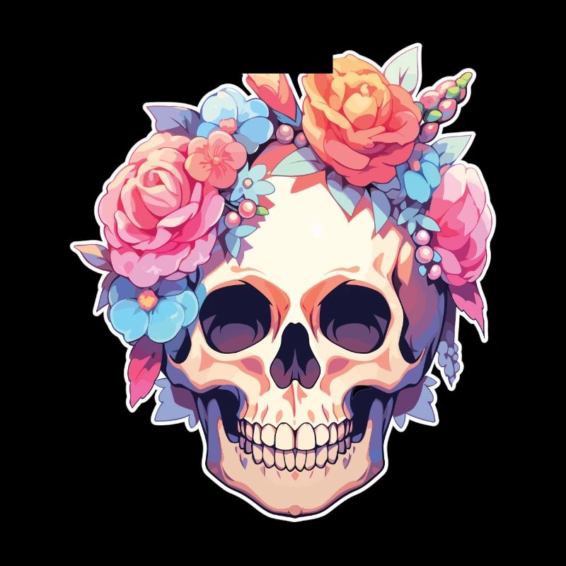 Crânes Crâne Fleurs Fleur Crâne Crâne