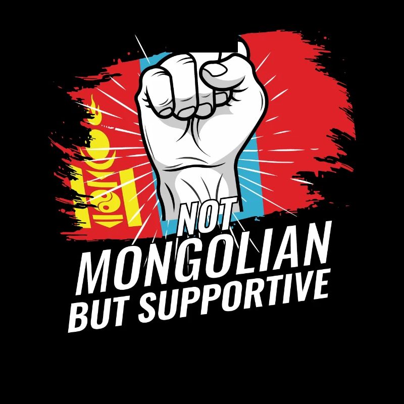 Pas mongol mais soutien au drapeau mongol