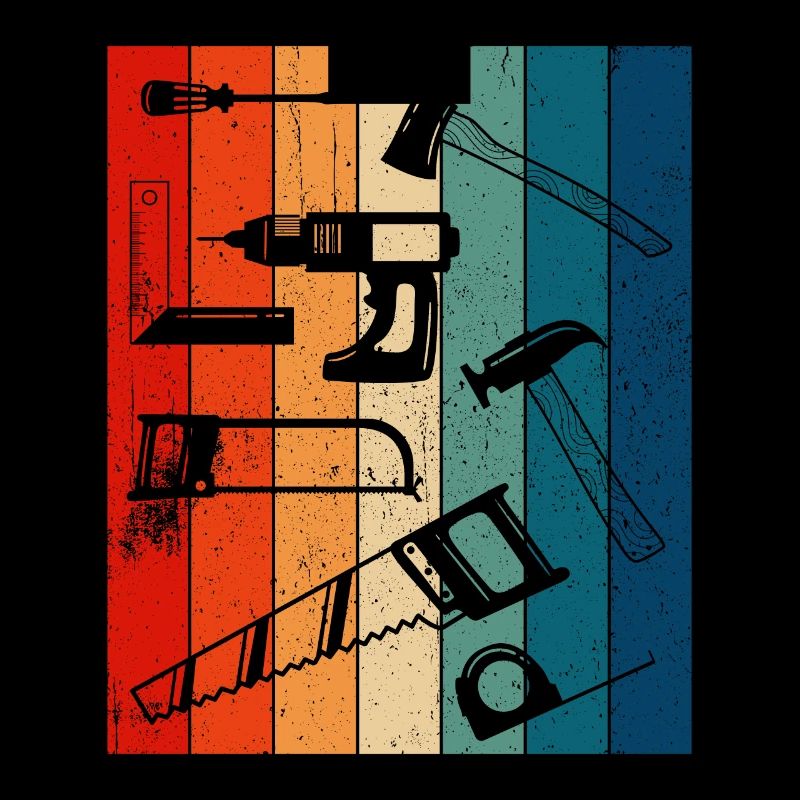 Outils de charpentier rétro