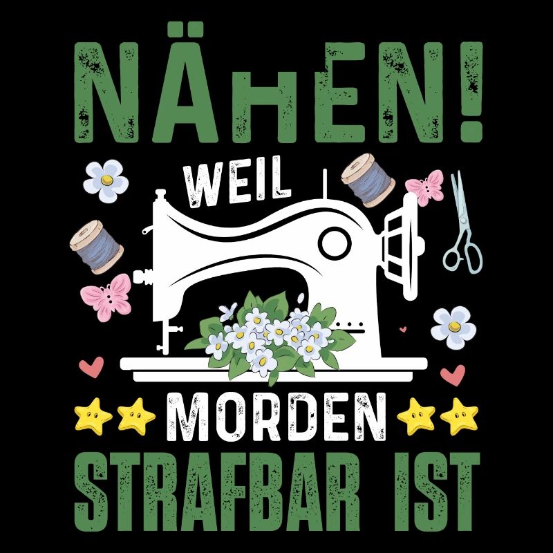 Nähen Strafbar Nähmaschine Geschenkidee