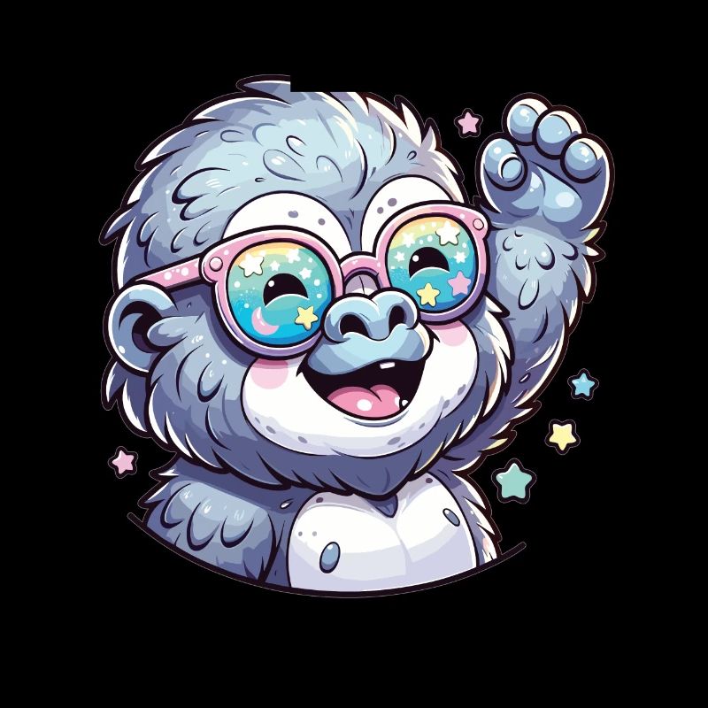 Gorille avec lunettes de soleil
