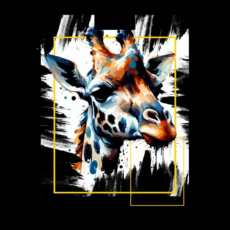 Giraffe Cool - Tiermotiv Kunst Tier Giraffe