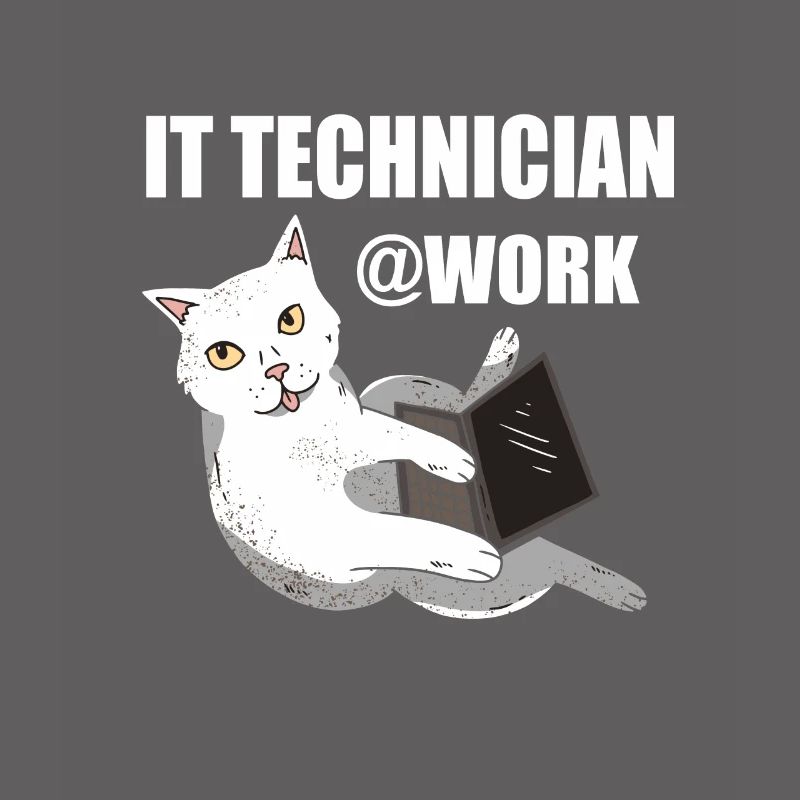 IT Techniker Katze Programmierer Techie