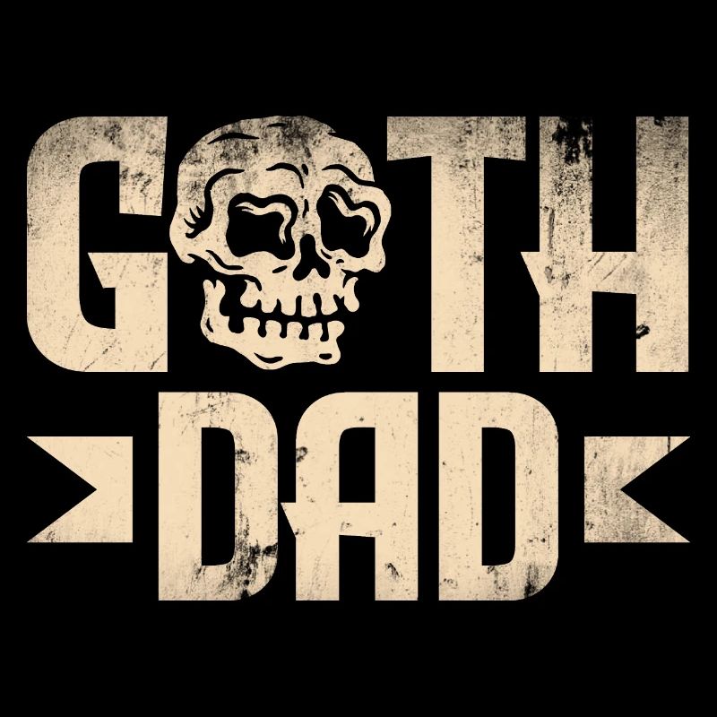 Goth Dad Crâne gothique foncé
