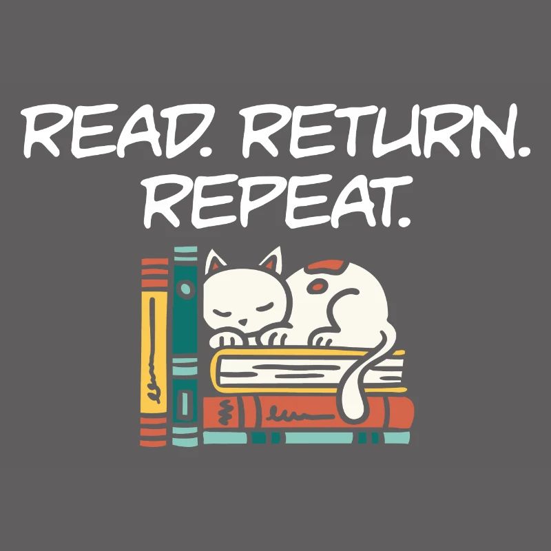 Library Worker Librarian Read Return Repeat Book