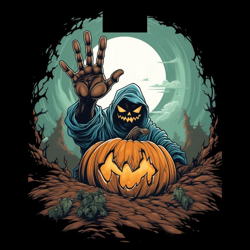 Halloween Emerging Hands Citrouille effrayante