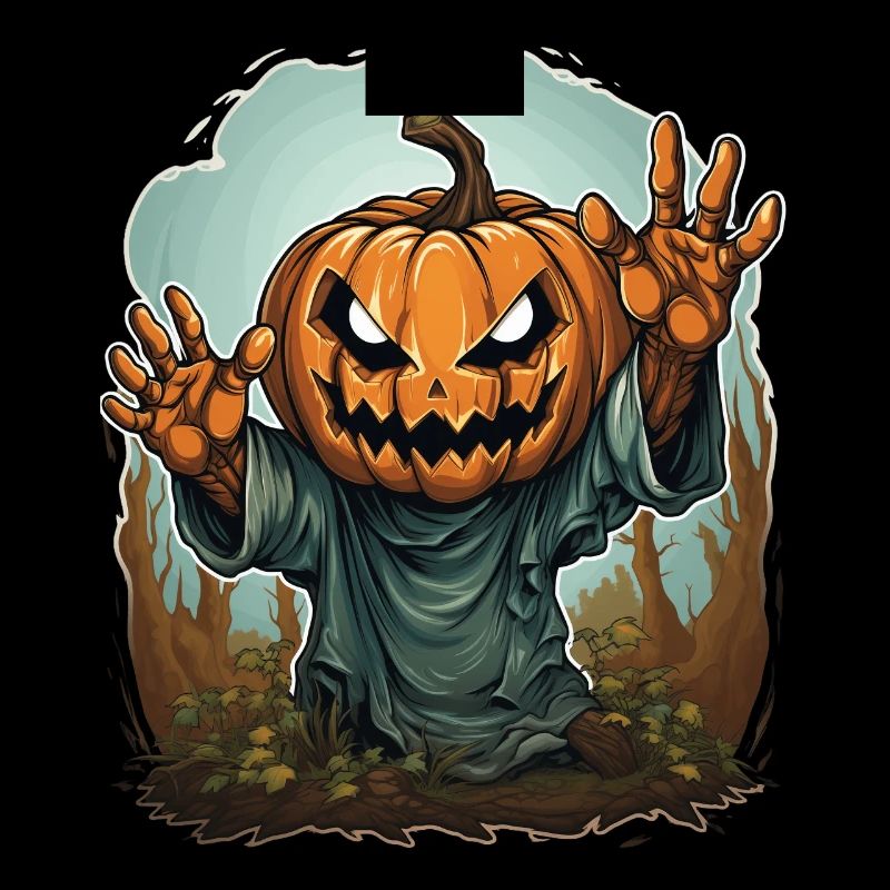 Halloween Emerging Hands Citrouille effrayante